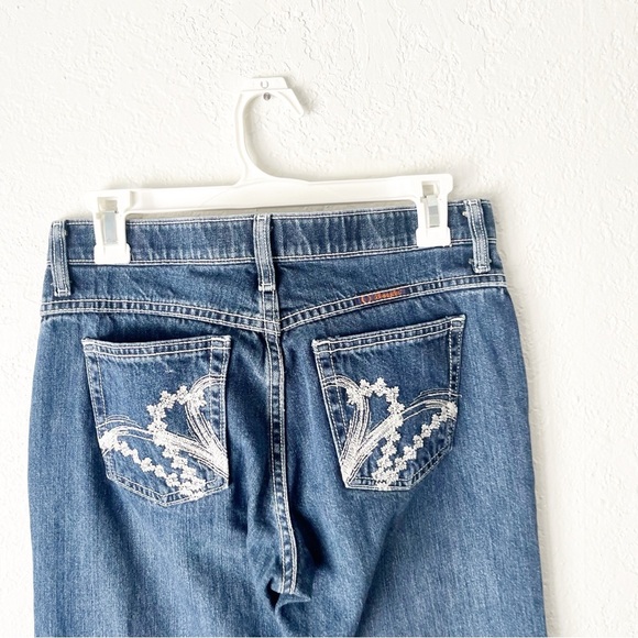 Wrangler Jeans Women's 5/6x34 Cash No Gap Waistband Embroidered Logo Pocket Boot - Picture 5 of 9